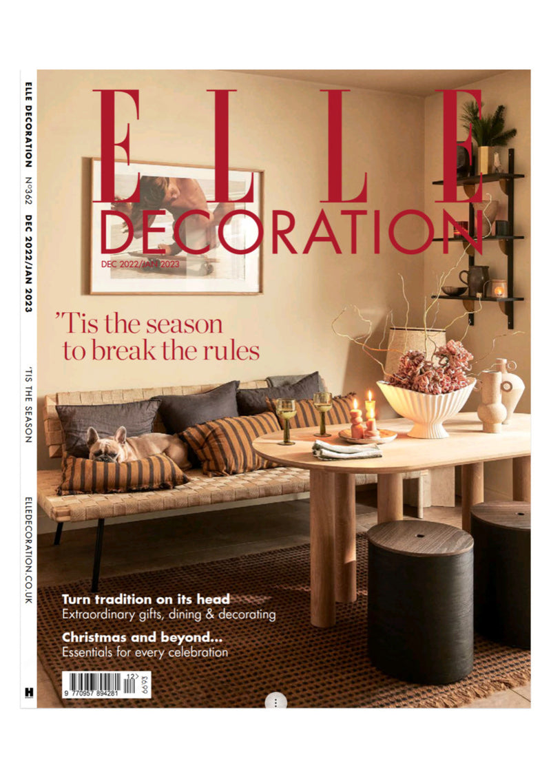 Elle Decoration magazine cover featuring Tala Fustok Studio, December 2022
